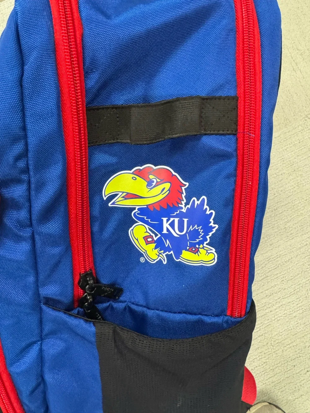 adidas Blue and Red Kansas Team Backpack